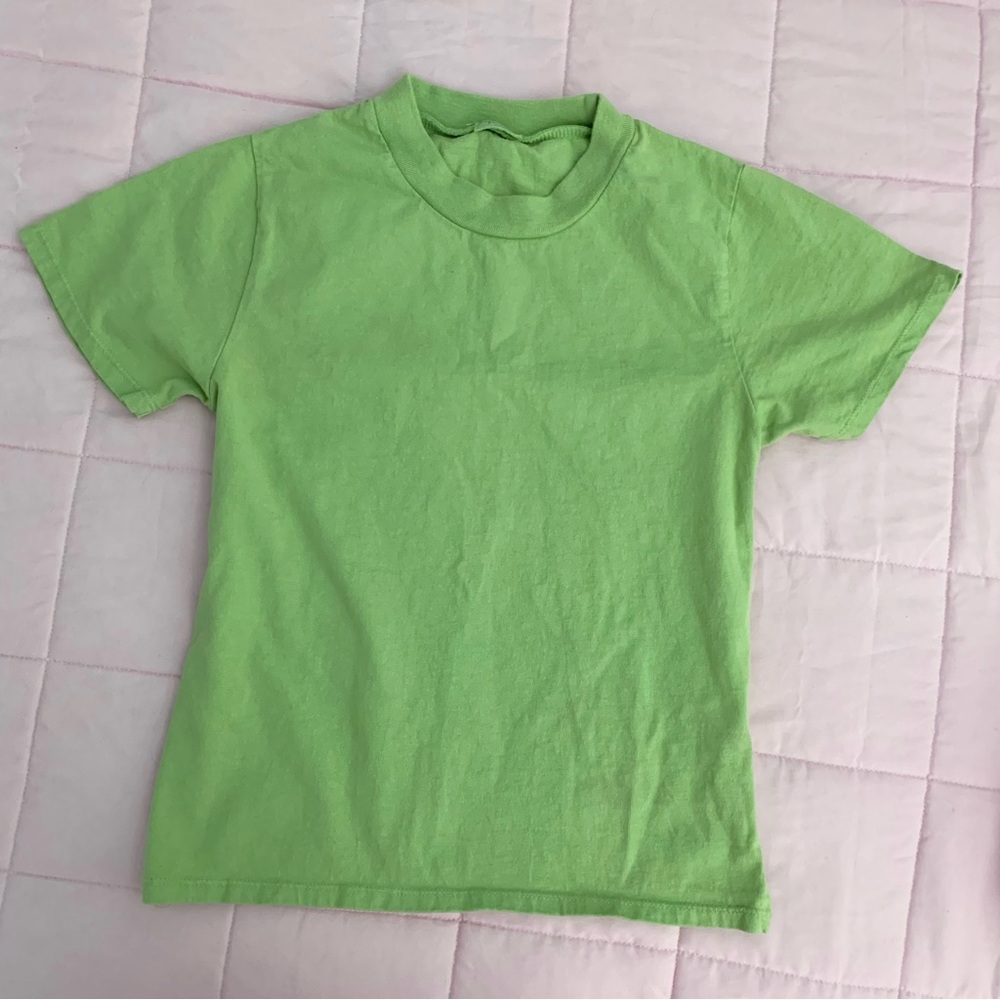 Brandy Melville lime green tee shirt